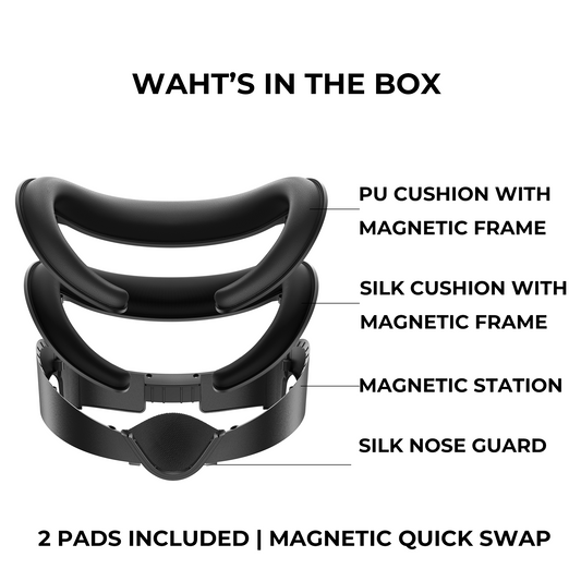 GEEKVR Magnetic Modular Facial Interface for Meta Quest 3 – Quick-Swap Comfort Pads