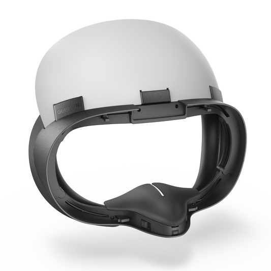 GEEKVR Magnetic Modular Mask for Quest 3S – Snap-On PU & Fabric Pads, Fits Meta Elite Strap