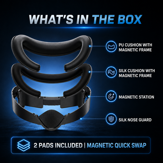 GEEKVR Magnetic Modular Facial Interface for Meta Quest 3 – Quick-Swap Comfort Pads