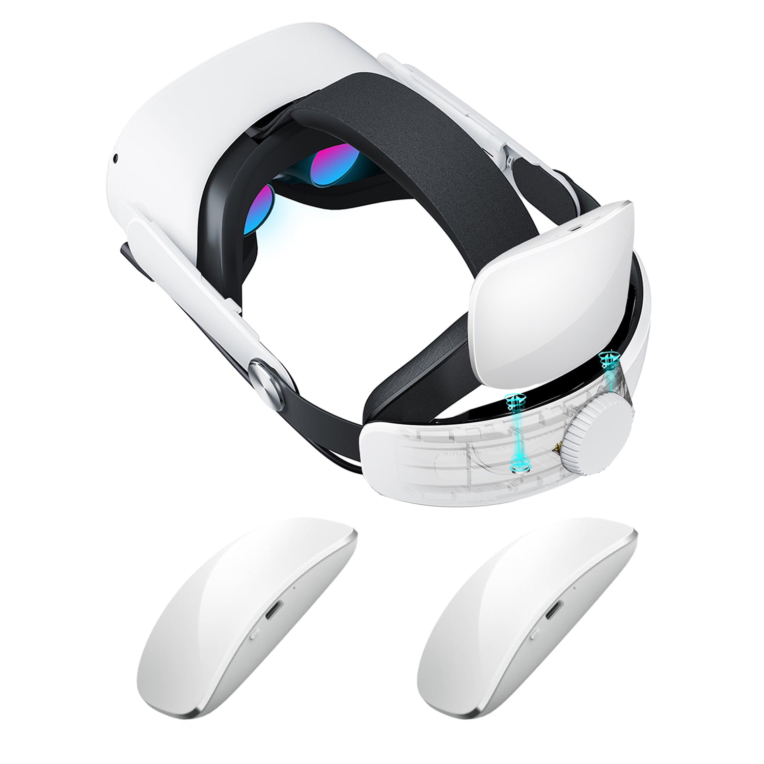 GEEKVR Q2S Comfort Battery Head Strap for Meta Quest