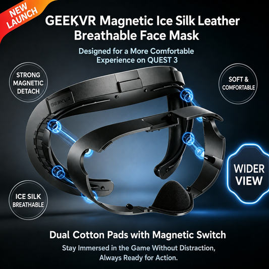 GEEKVR Magnetic Modular Facial Interface for Meta Quest 3 – Quick-Swap Comfort Pads