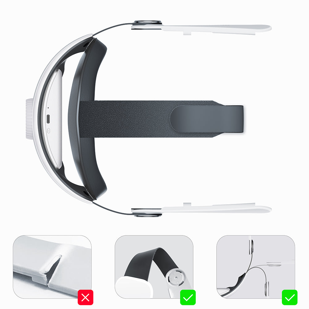 GEEKVR Q2S Comfort Battery Head Strap for Meta Quest 2
