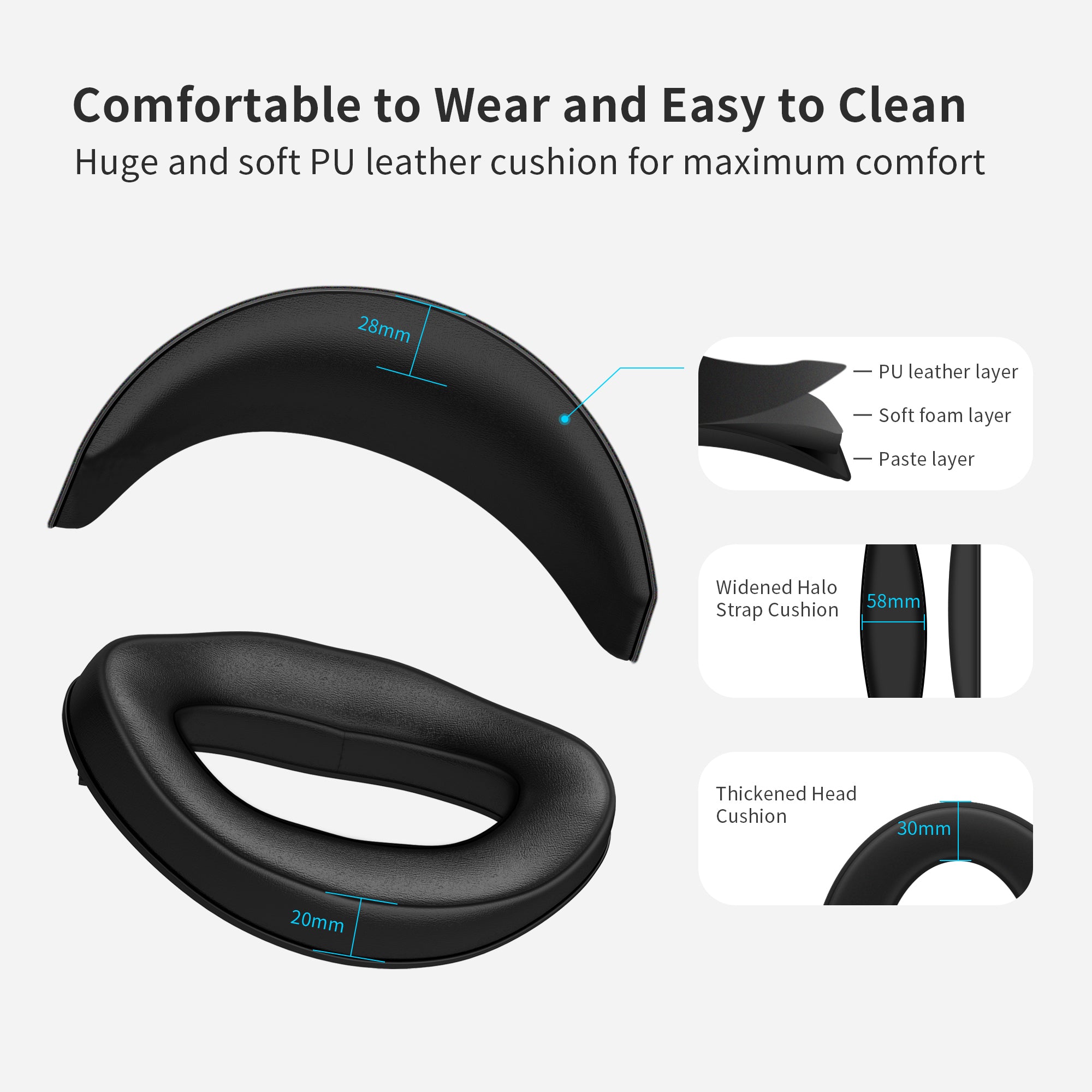 GEEKVR Comfort Head Strap With Battery Compatible with Quest 2